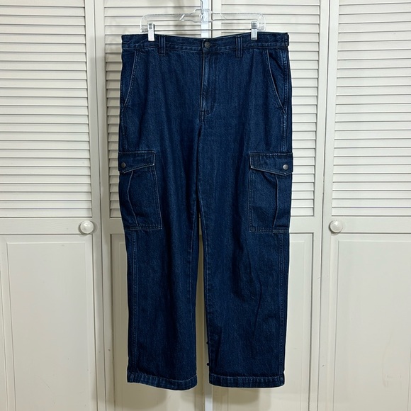 Madewell Low-Slung Straight Cargo Jeans in Martindale Wash Size 31 - Picture 5 of 16